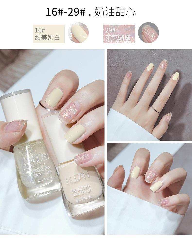Product Introduction of Sơn Móng Tay Không Nướng, Nhanh Khô, Lâu Trôi, Không Lột, Không Thấm Nước, Màu Trắng, Không Rách 16