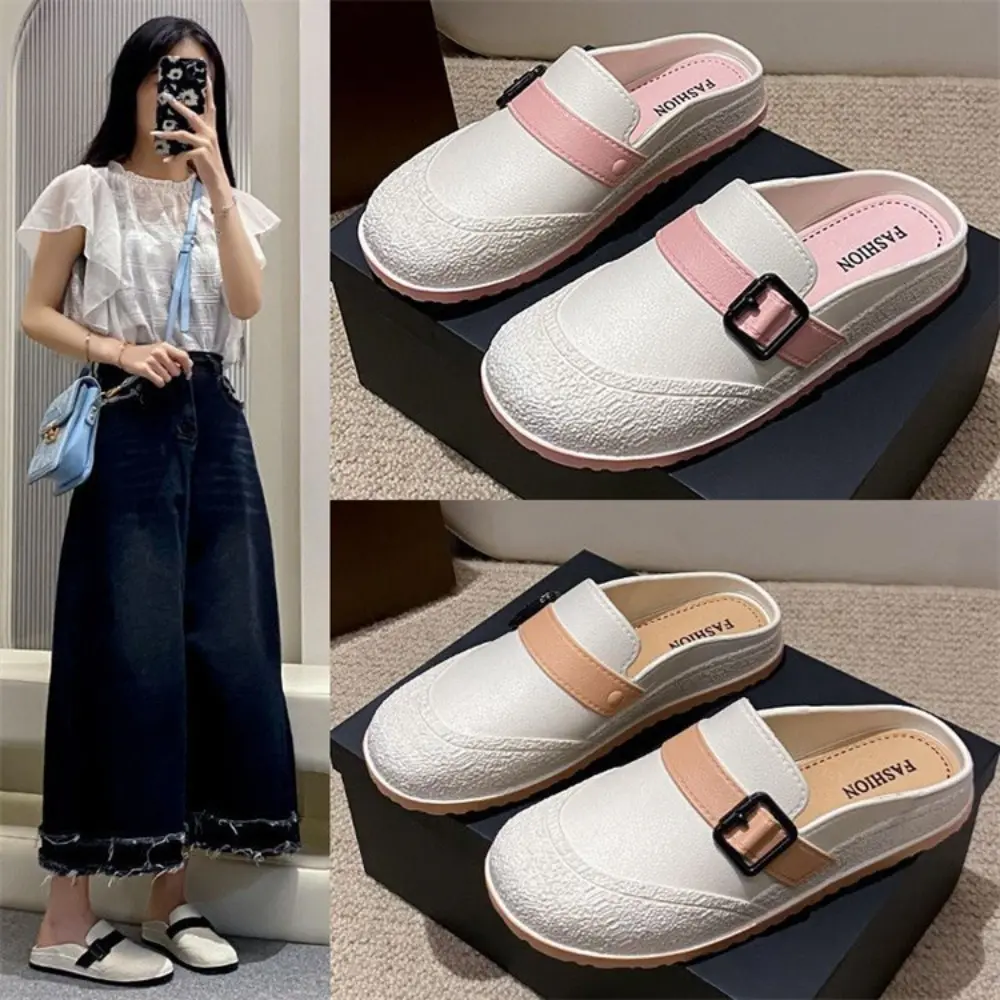 Stepping on Poop, Soft Soled Toe Slippers for Women in Summer, Fashionable and Versatile New Hole Shoes for Women, 2024 Thick Soled Sandals for Women