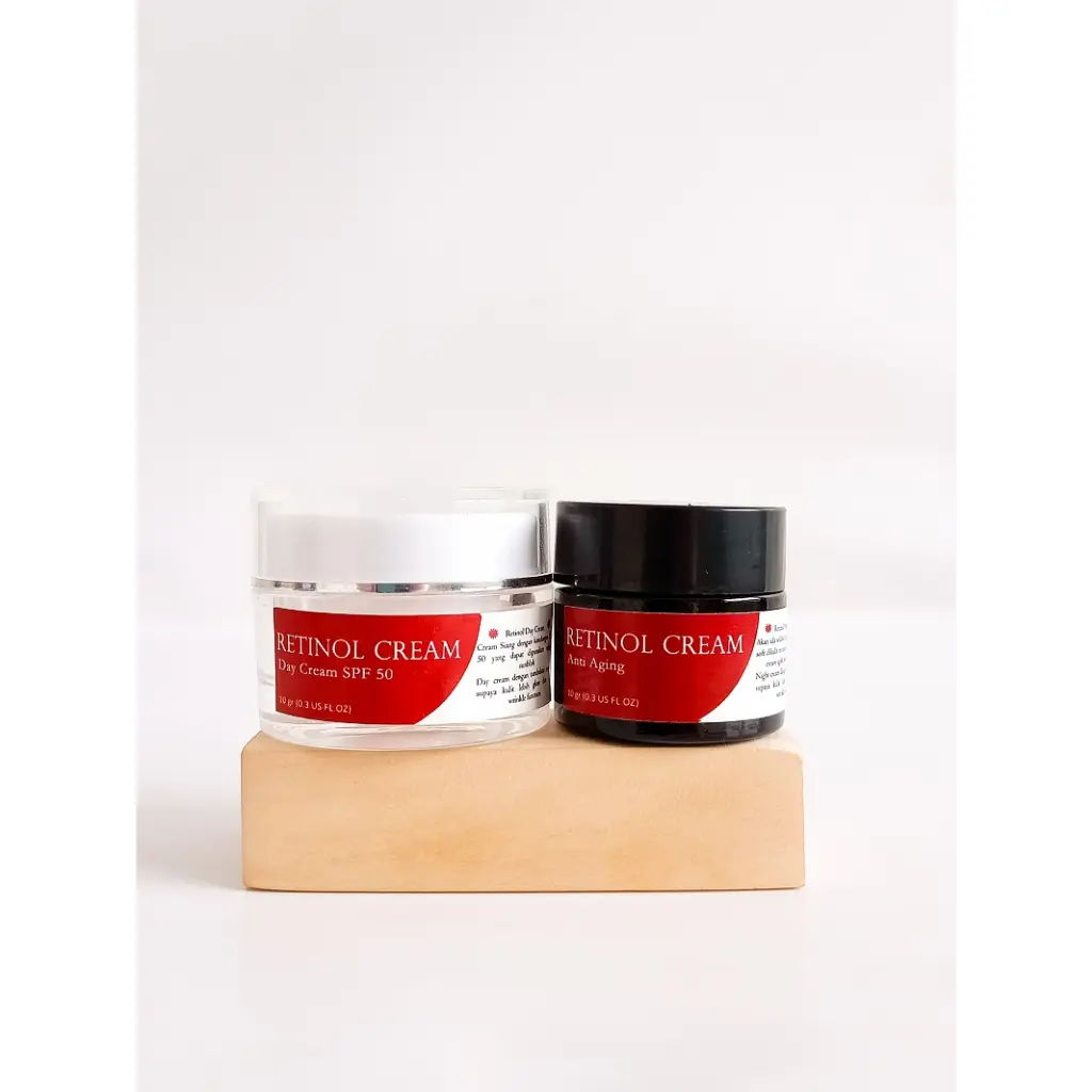 CREAM RETINOL NIGHT & DAY || Cream Flek || Penghilang Flek || Flek Tebal || Flek Hitam || Flek Melasma || Flek Membandel || Bopeng || Memutihkan Wajah Moist