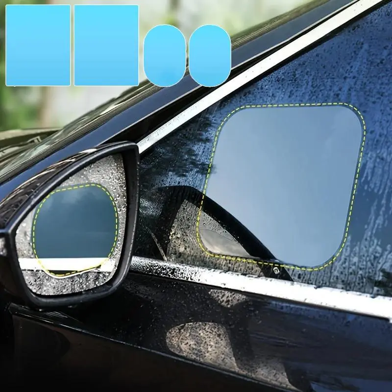 Car Rearview Mirror Anti-rain Film, Side Window Glass Rainproof Clear Film Protector, Auto Accessories