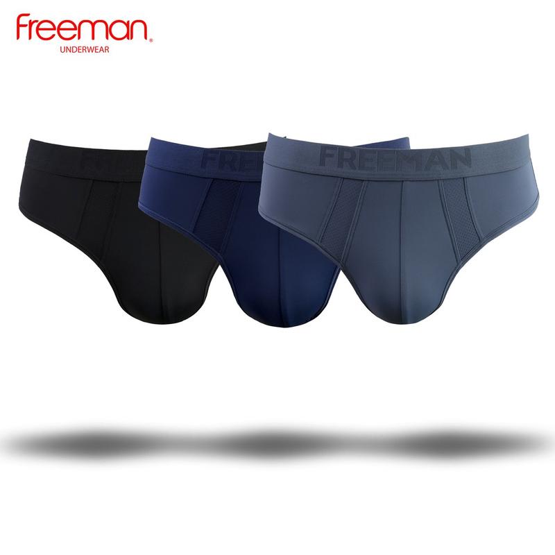  Combo 3 Quần lót nam FREEMAN Q58 chất liệu thun lạnh 2 da phối vải thoáng khí cao cấp 