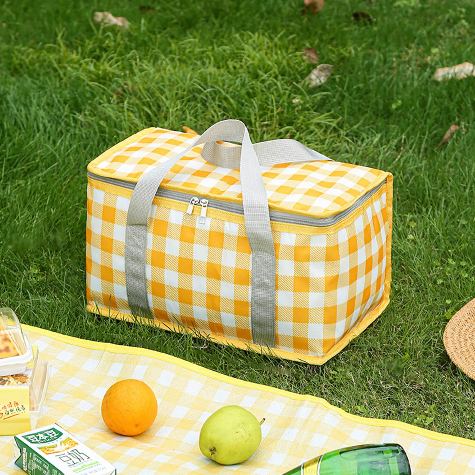 Portable Picnic Bag Camping Drink Bento Bags Outdoor Thermal Insulated Cooler Box Cooler Bag Lunch Bag Travel Camping Equipment