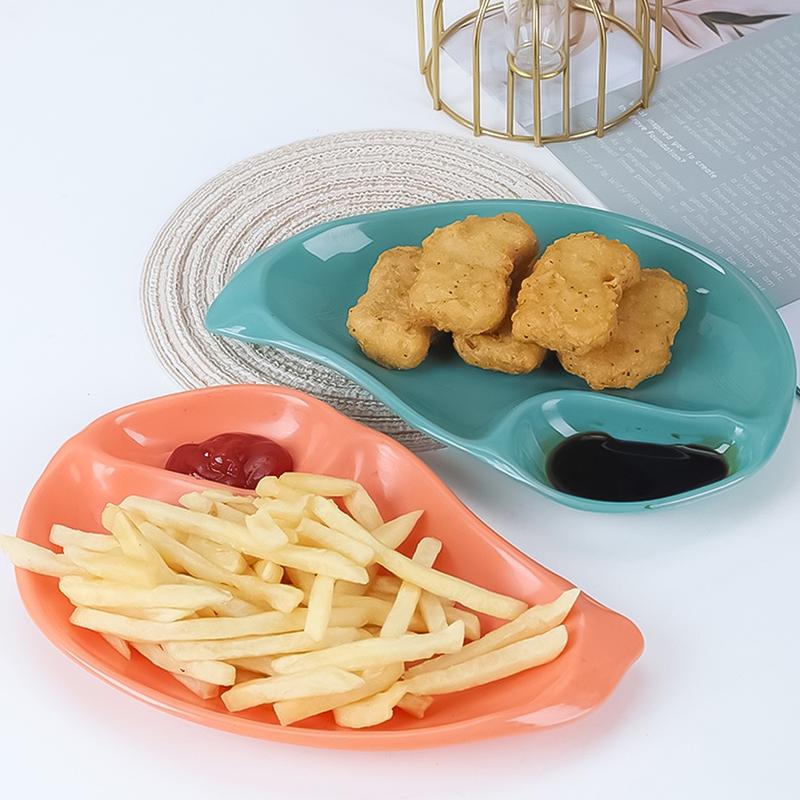 Creative Mango-shaped Seasoning Dish Multi-specification Snack French Fries Dipping Sauce Platter Wheat Straw Fiber Bowl Tableware Household Kitchen Breakfast Snack Dip Tray 2