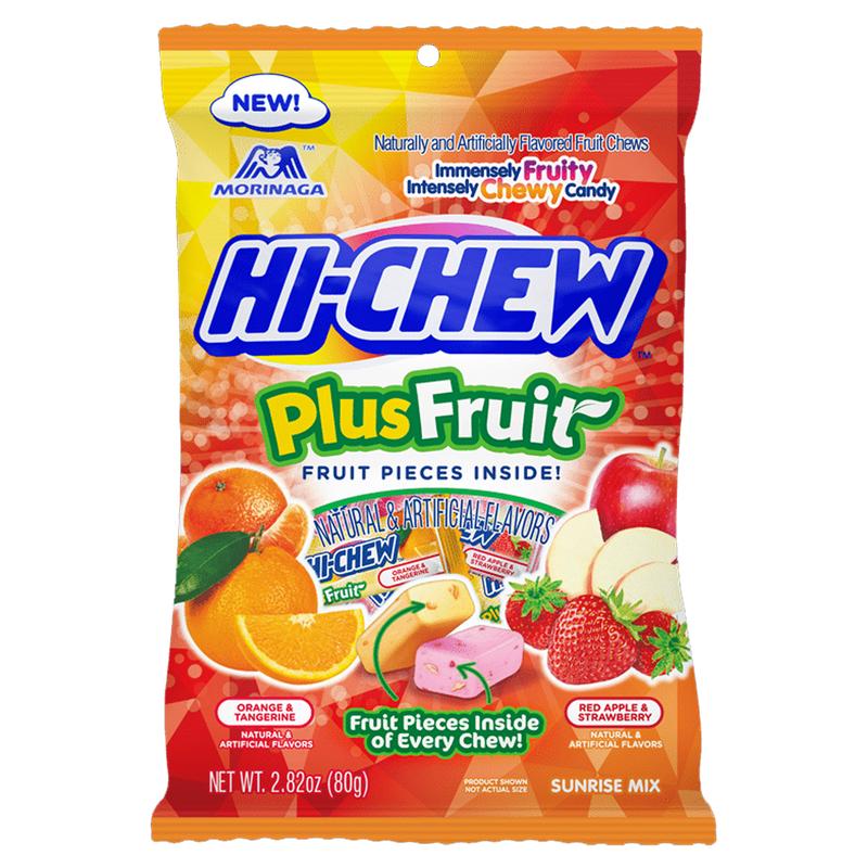 Hi-Chew Plus Fruit Sunrise Mix Chewy Candy 80g (Orange & Tangerine, Red Apple & Strawberry) 0
