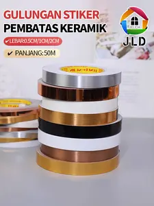 50meter gulungan stiker pembatas keramik lebar 0.5cm/1cm/2cm