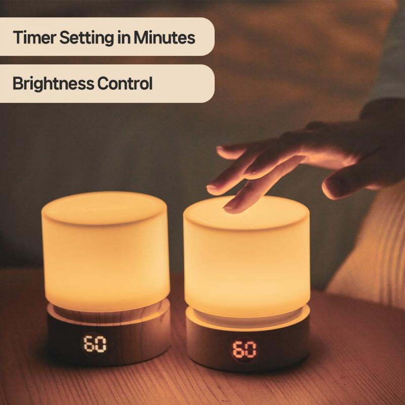 Rechargeable Timer Night Light Moodlight Sleep Bedside Lamp - TikTok ...