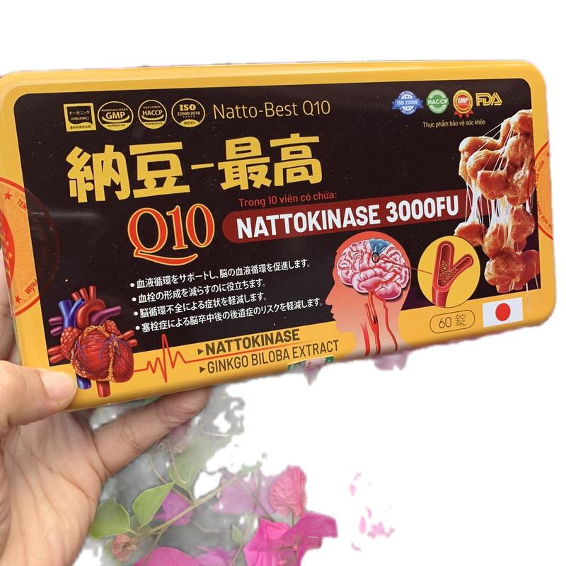 2 hộp  Viên Uống Hỗ Trợ Phòng Ngừa Đột Quỵ Nattokinase 3000Fu , Phá Tan Cục Máu Đông,Ổn Định Huyết Áp, Tăng Cường Trí Nhớ