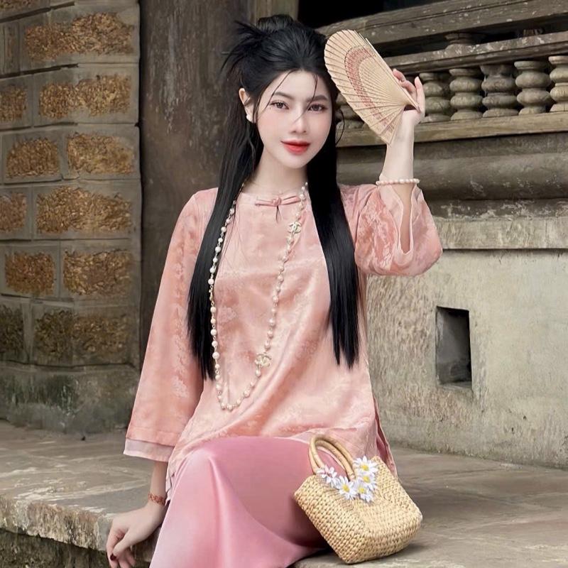 Set lam gấm phối tơ xinh cho nàng lễ chùa 0