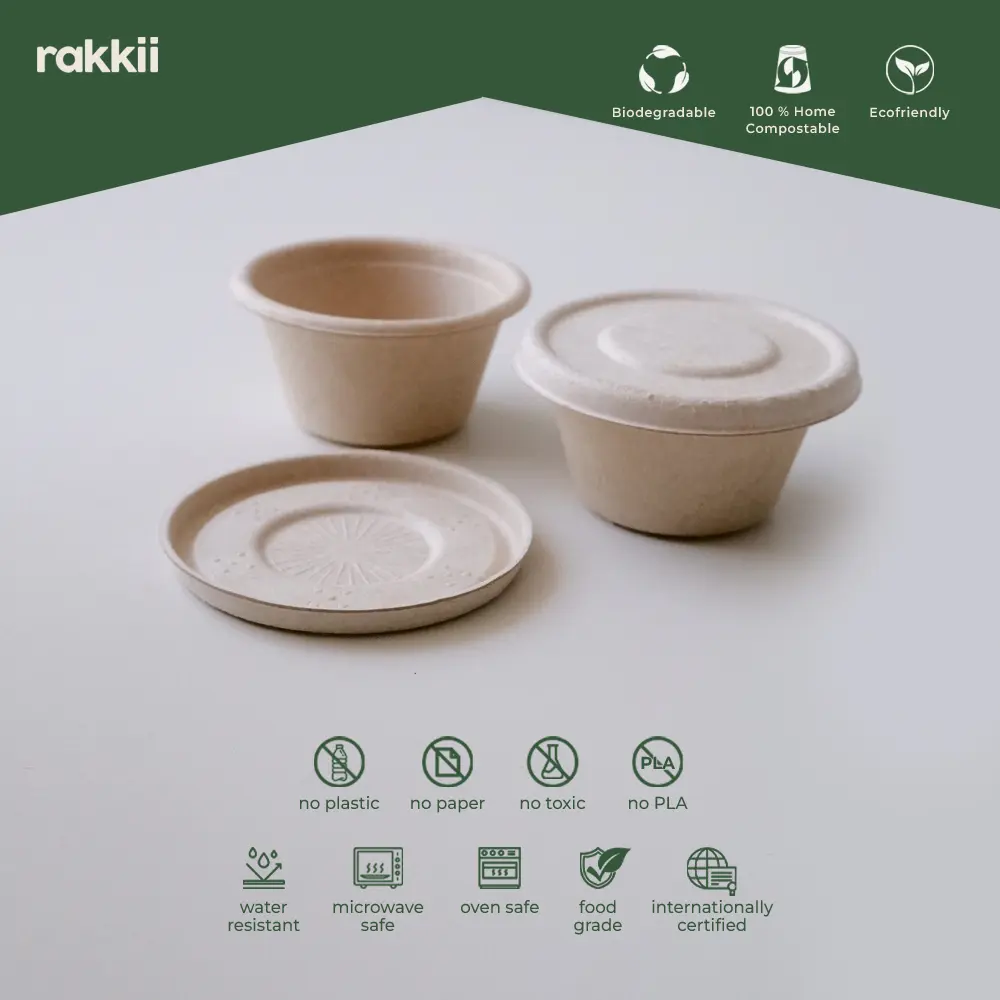 Rakkii - [10 pcs] Sauce Cup Tempat Saus Sambel Mini Cup 2 Oz 60 ML Mangkok Saos Sauce Container Kecil Cup Saus Sambal Eco-friendly