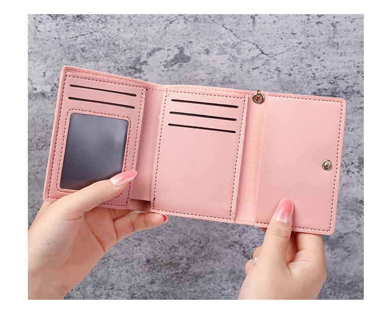 Product Introduction of Cute Wallet Women's Short Three Fold Cat Girl's Small Wallet Wallet Women's Soil Wallet 7
