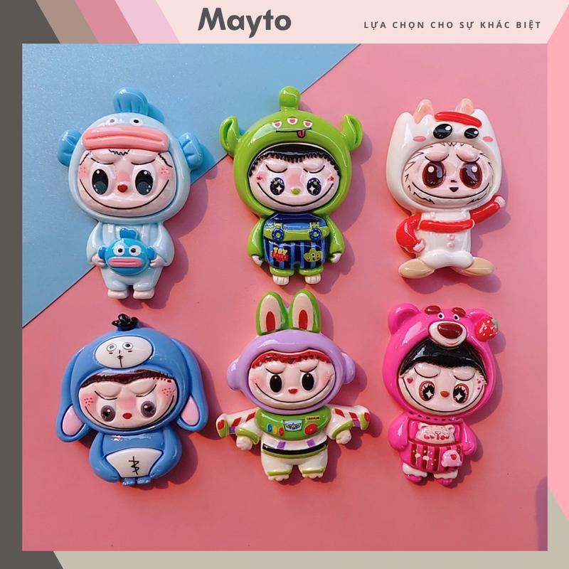 Sticker, Charm 3D chủ đề Labubu Buzz bán lẻ 2025 DIY Mayto gắn Dép, Dép Sục, Cá Sấu JB-276