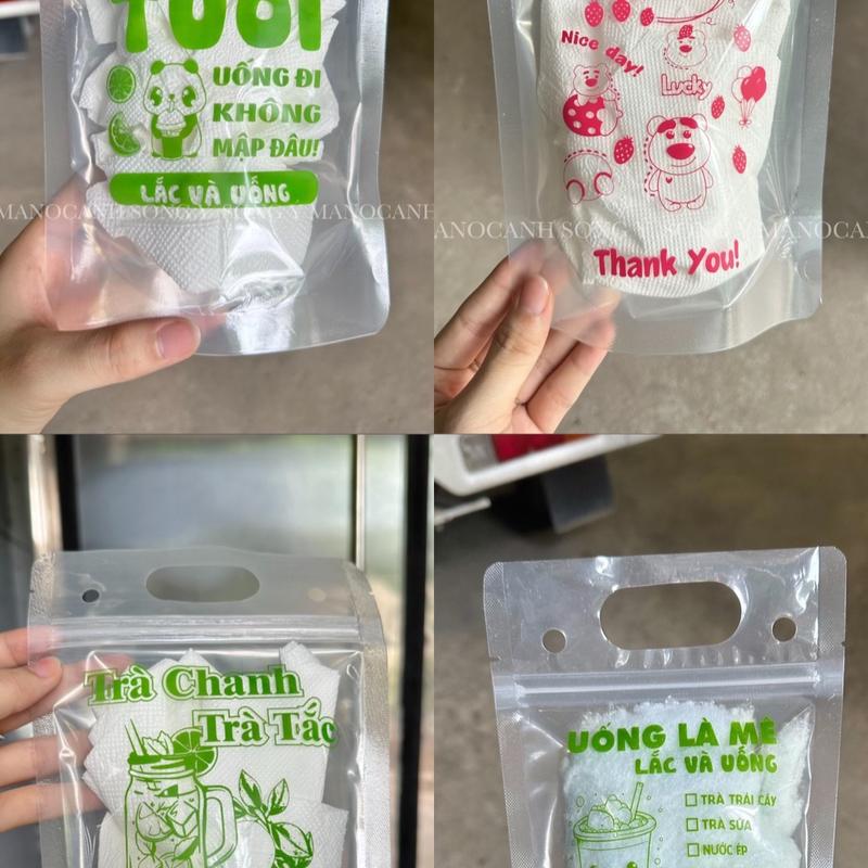 [1KG]TÚI ZIP ĐỰNG TRÀ CHANH IN SẴN TẦM 100C-15x23CM(TỐI ĐA 700ml)NHẬN IN THEO YÊU CẦU(HÌNH THẬT 100%) tuizip 7