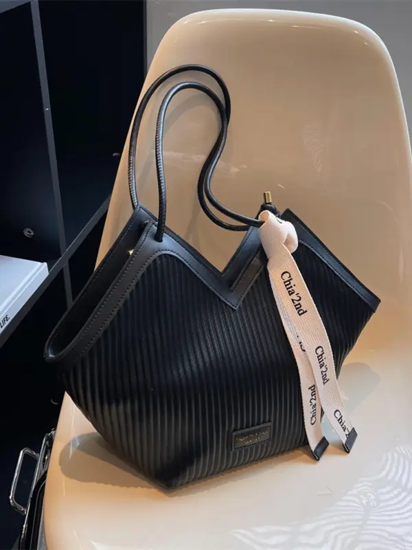 Women's Fashionable Patched Design Tote Bag, Casual Large Capacity Shoulder Bag for Daily Used, Trendy Versatile High-quality Daily Commuting Bag 3