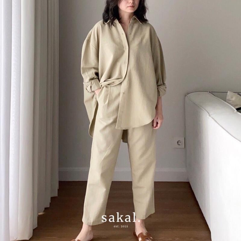 SAKAL Oversized Linen Set | Setelan Wanita 4