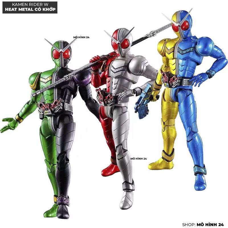 Mô hình nhân vật siêu nhân Kamen Rider W Heat Metal có khớp Kamen rider double joker cyclone figure hiệp sĩ mặt nạ VIP