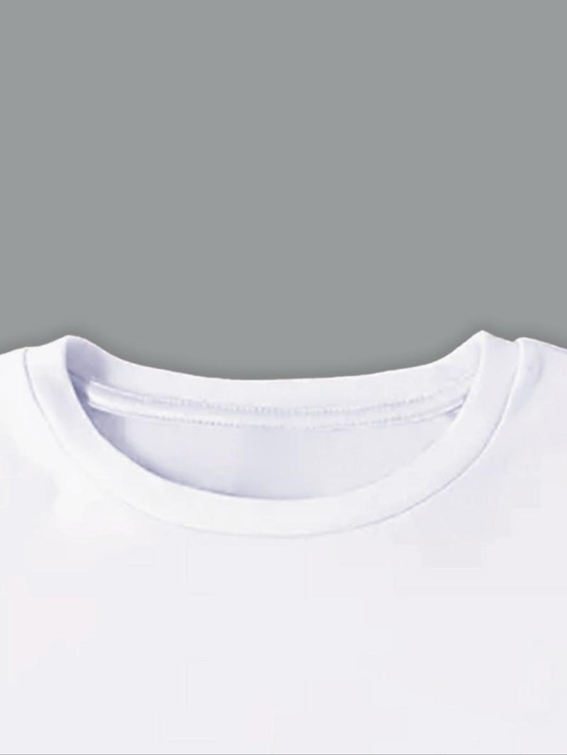 Product Introduction of Men's Cartoon Alien & Letter Print Round Neck Tee, Casual Short Sleeve T-shirt for Summer, Men's Top for Daily Wear 3