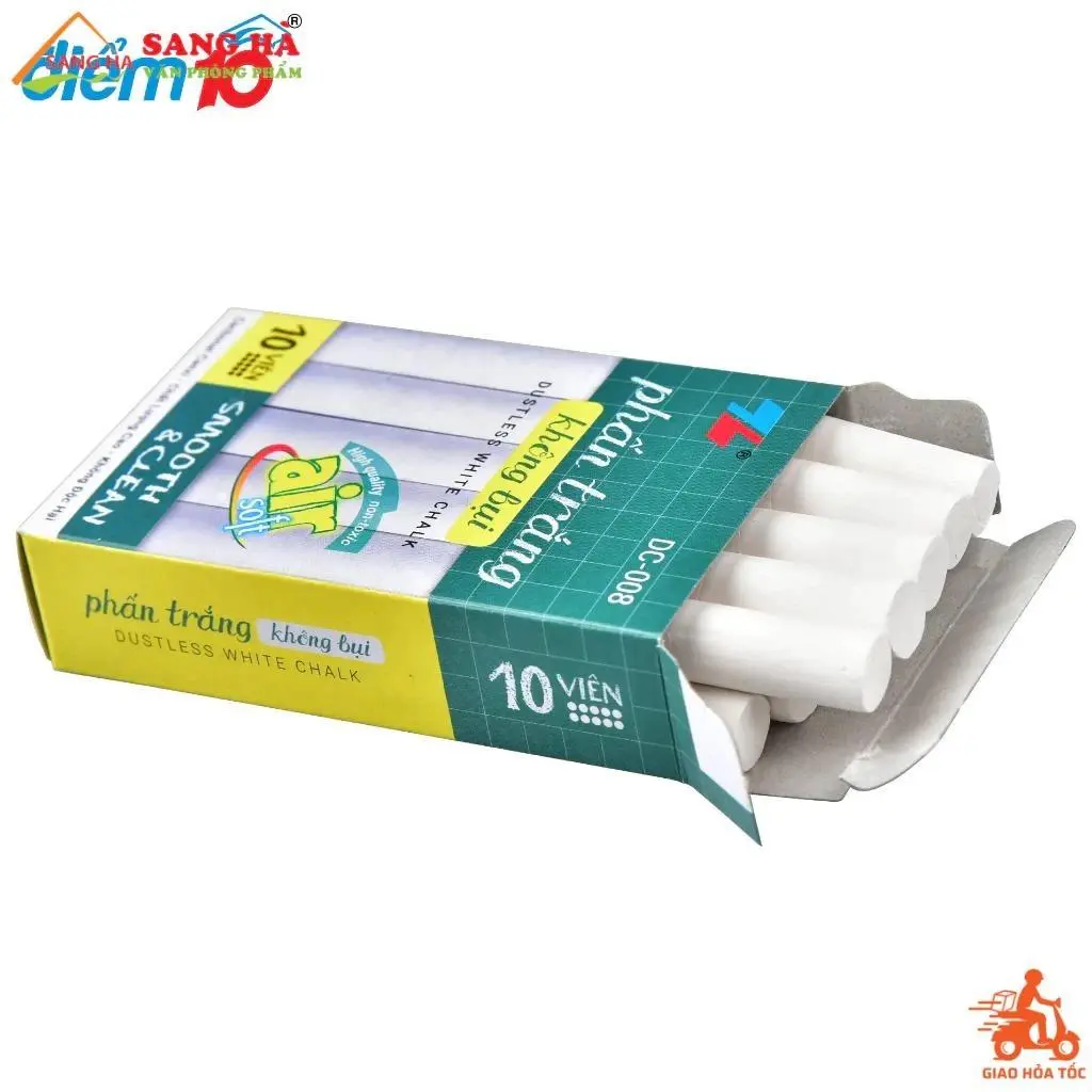 (1 Hộp) Phấn trắng không bụi Thiên Long DC-008