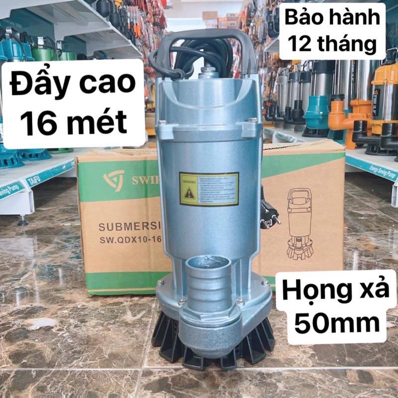 Máy Bơm Chìm, Bơm Tõm 750W (1HP) cổ 50 dây đồng 100% Swirls - Bảo hành 1 năm