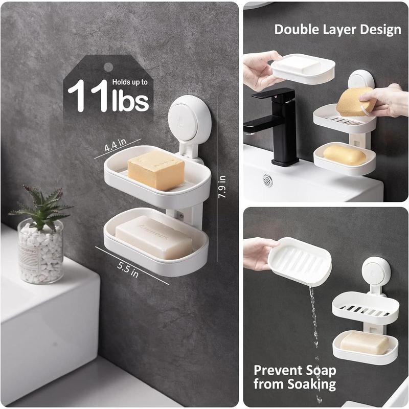 Shower Caddy Suction Cup Shower Shelf Suction Shower Basket Removable Powerful Shower Organizer Max Hold 22lbs Suction Bathroom Caddy Waterproof Shower Storage 3