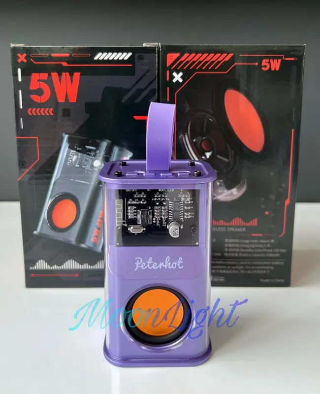 Speaker Bluetooth 5W LED Light / Wireless Bluetooth Speaker Transparent 6