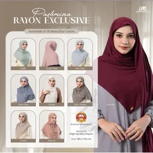 PASHMINA KAOS RAYON EXCLUSIVE UMAMA SCARVES BEST SELLER