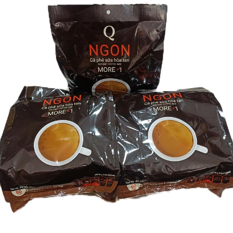 3 BỊCH CAFE NGON trần quang 60 gói x 20 gam.