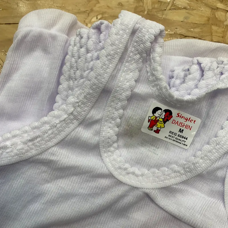 (6Pcs) Singlet Kaos Dalam Daishin Anak Putih Murah Grosir 0