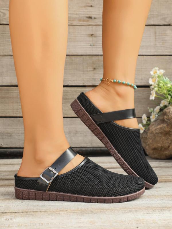 Women's Fashionable Mesh Breathable Slip on Sandals, Casual Comfortable Flat Sandals for Daily Wear, Lightweight Breathable Shoes for Women & Girls 4