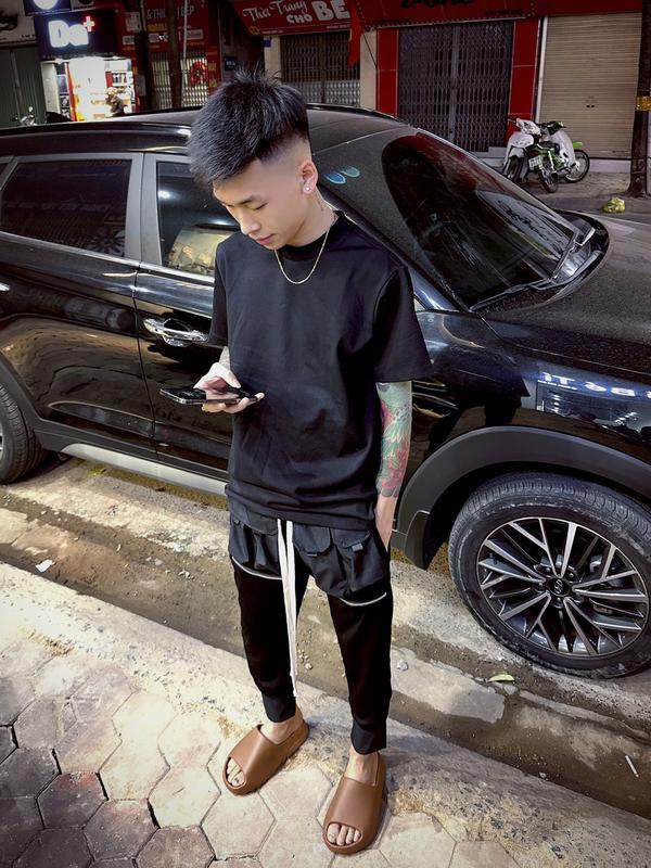 Quần Nỉ Joger Họa Tiết Túi Hộp Mix Khoá Trắng Dập Chữ QN1023 Bản Dây Dài Bo Cao thời Trang Nam Menswear