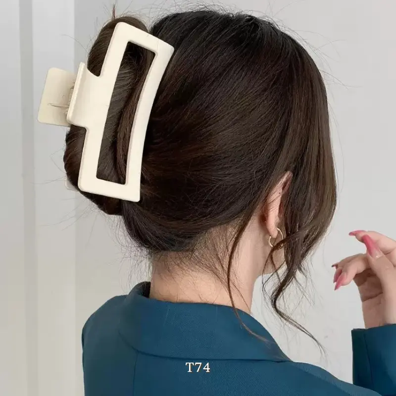 Kẹp tóc nữ hình chữ nhật dạng dài loại lớn phong cách Basic dễ thương phụ kiện thời trang - Mely T74 6