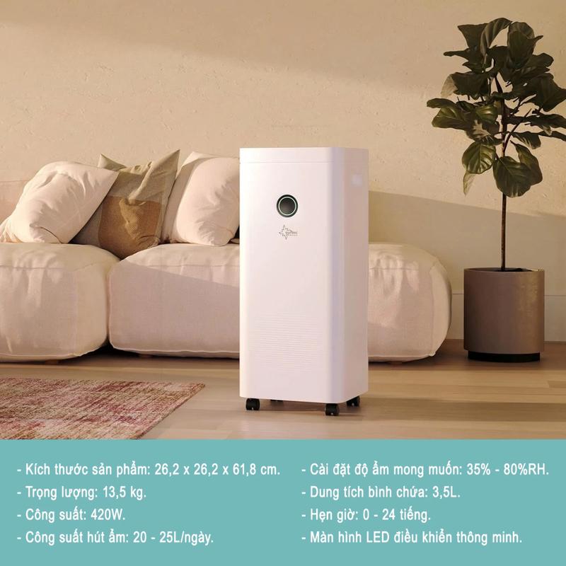 Máy hút ẩm hỗ trợ lọc không khí Đức Suntec Wellness Dryfix 20 - Bảo Hành 24 Tháng 2