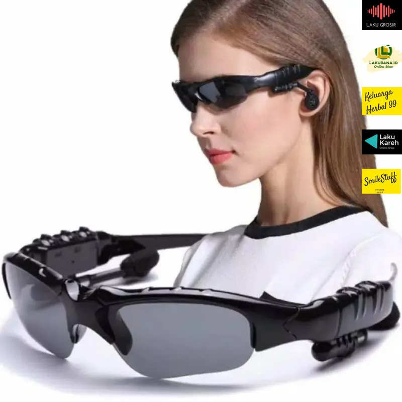 kacamata multifungsi - bisa untuk dengar musik dan telfonan terhubung lewat bluetooth anti sinar UV bahan premium sunglasses eyewear 2