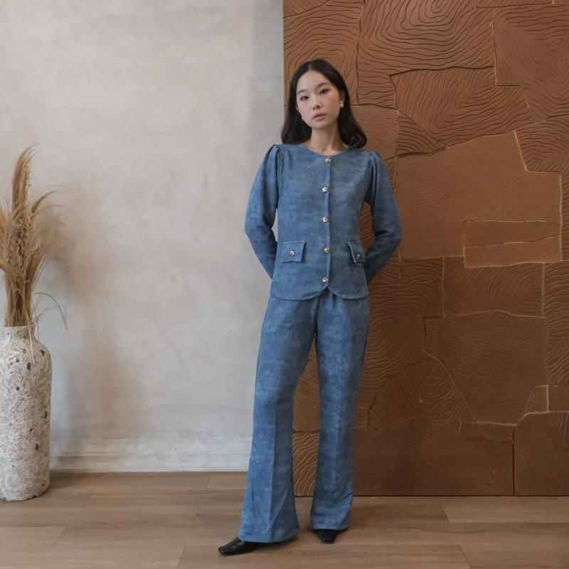 RARENOA - Willow Set - Setelan Atasan Lengan Panjang dan Celana Panjang Wanita