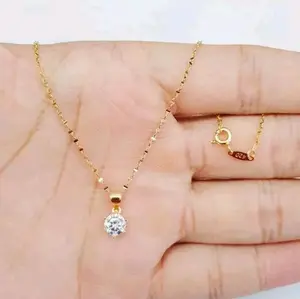 Kalung Plat Tempe Free Liontin Mata Satu Gold