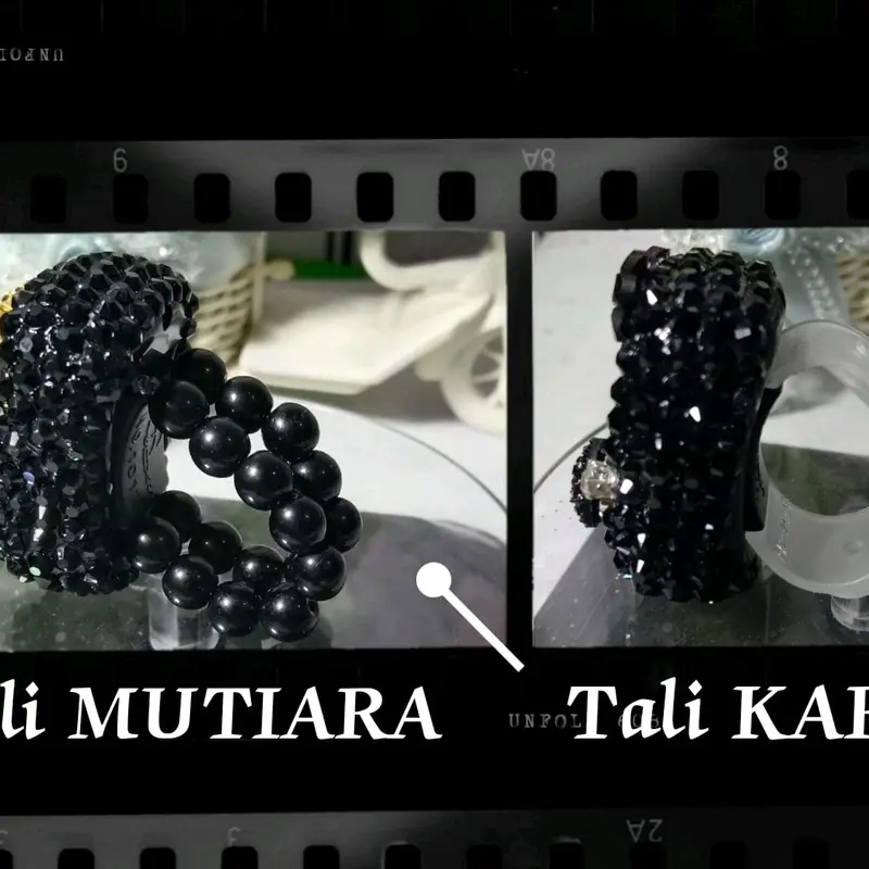 Tasbih digital cantik mutiara black series sakura Bunga Muslim 1