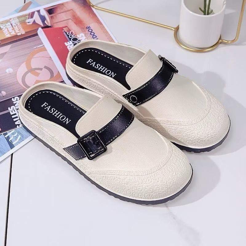 BBBB-809【Gấu Trúc Anh】- Giày Lỗ Bao Đầu nữ 2024 đế dày mùa hè 3 màu DéP Shoes dép  giả 7