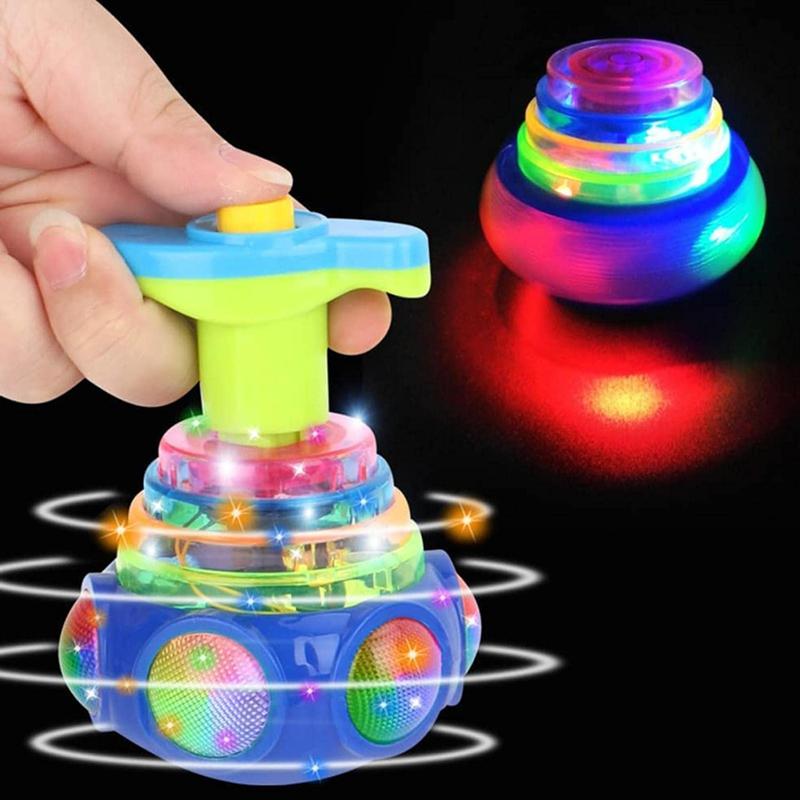 Product Introduction of Children's Six-eye Gyro Toys Light Music Rotating Color Random Hair 5