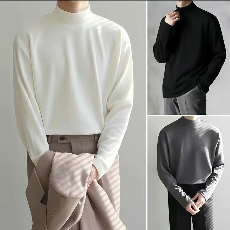 Combo 3 Áo giữ nhiệt nam cổ cao 3 phân lót nỉ giữ ấm thời trang aogi unhiet Menswear Pants