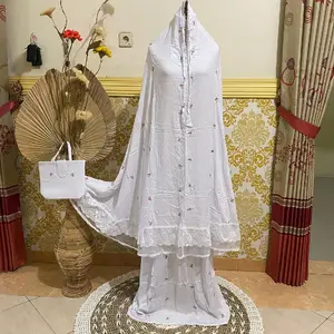 Mukena Bordir Tabur 2in1 Cantik Rayon