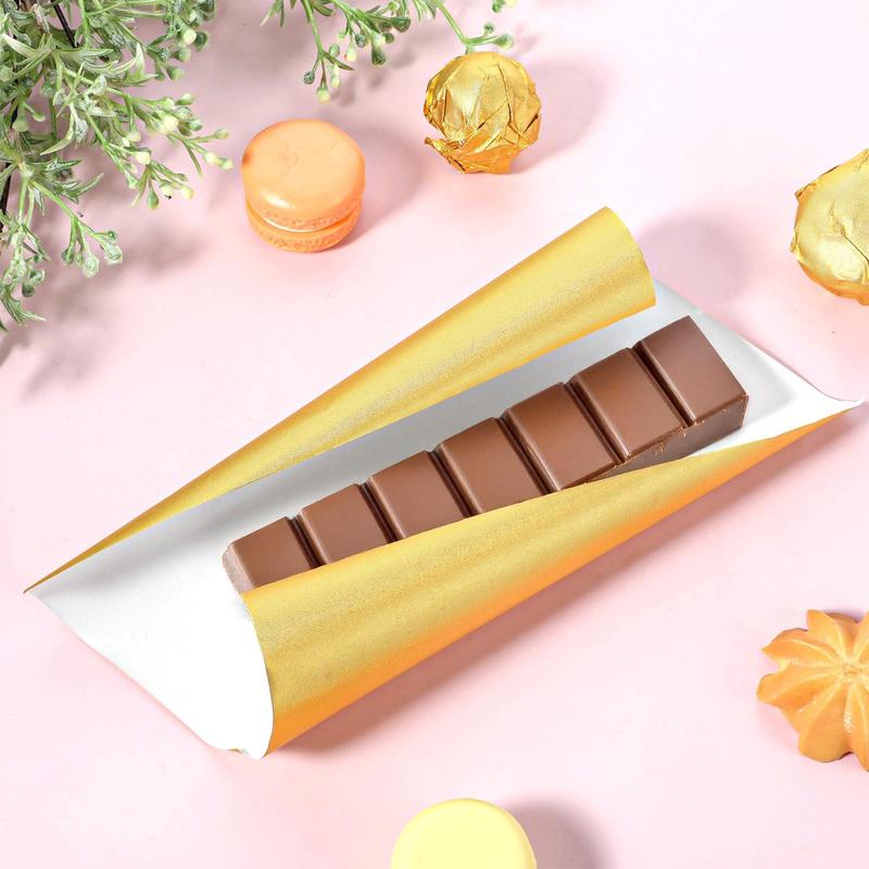 Product Introduction of Gold Foil Candy Wrapping Paper, Chocolate Candy Wrapping Paper with Paper Bag, Gift Wrapping Supplies for Wedding Birthday Party 2