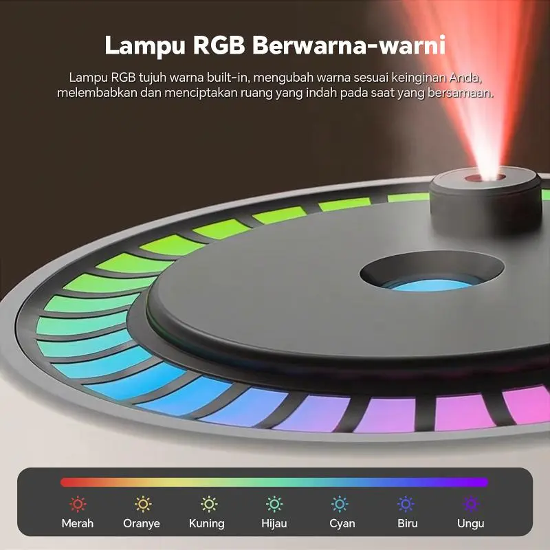【2 in 1】280ml Pelembab proyeksi bintang yang dapat diputar lampu atmosfer diffuser pembersih udara semprotan aromaterapi garansi satu tahun 2