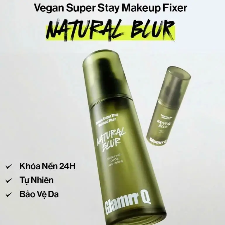 Xịt Khoá Nền Giữ Lớp Trang Điểm Glamrr Q Vegan Super Stay Makeup Fixer 4