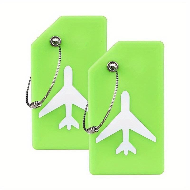 Silicone Luggage Tag, 2 Counts/set Portable Travel Boarding Pass Luggage Tag, Soft & Bendable & Flexible Tag for Christmas Gift, Perfect for Quickly Finding Luggage, Funny Gift 6