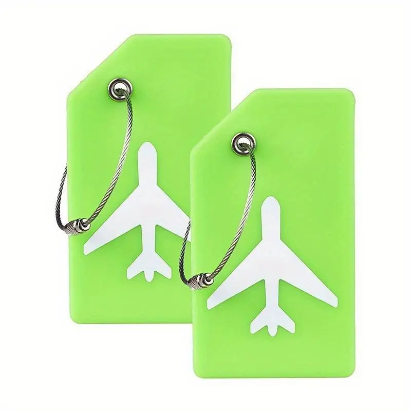 Silicone Luggage Tag, 2 Counts/set Portable Travel Boarding Pass Luggage Tag, Soft & Bendable & Flexible Tag for Christmas Gift, Perfect for Quickly Finding Luggage, Funny Gift 6