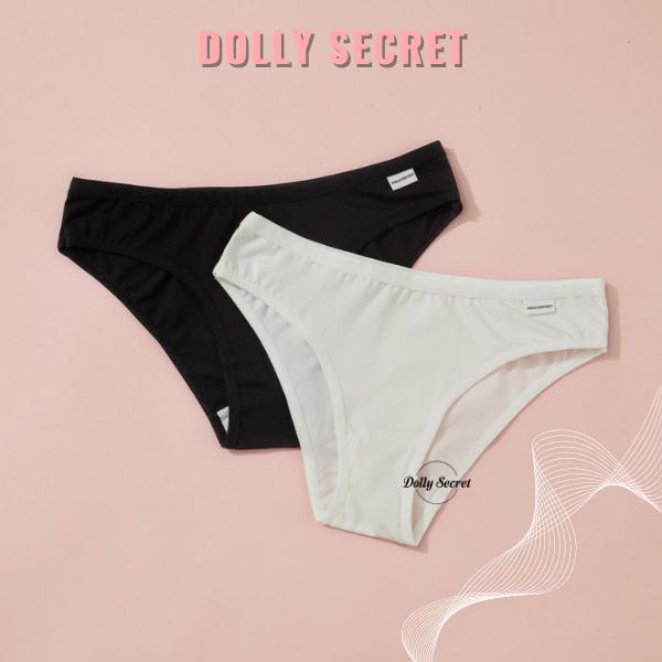 Quần lót cotton kháng khuẩn nữ DOLLY SECRET kiểu dáng basic DS02 Thun Women 0