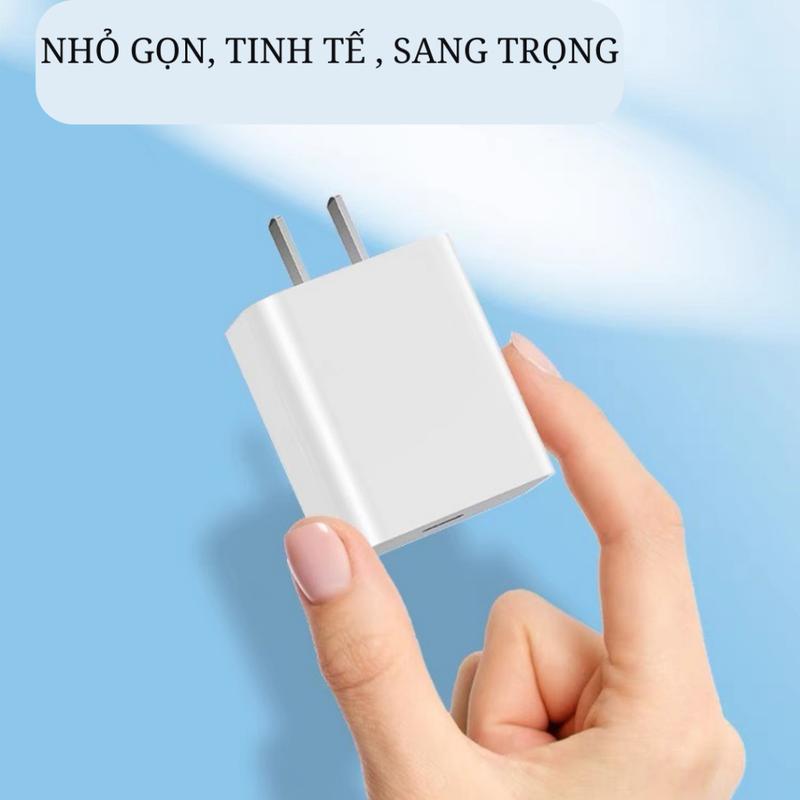 Bộ sạc nhanh Type-C, 20W, với bóng đèn và dây, Tương thích với X, 11, 12, 13, 14 Phone 5