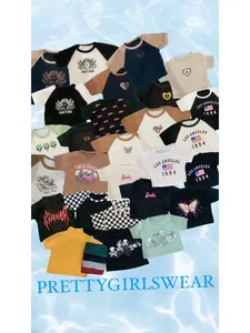 Paket 5pcs & 10pcs Croptop Croptee Baju Wanita Coklat Hitam Pendek Atasan baju crop Kaos Cewek baju  wanita Melar Motif