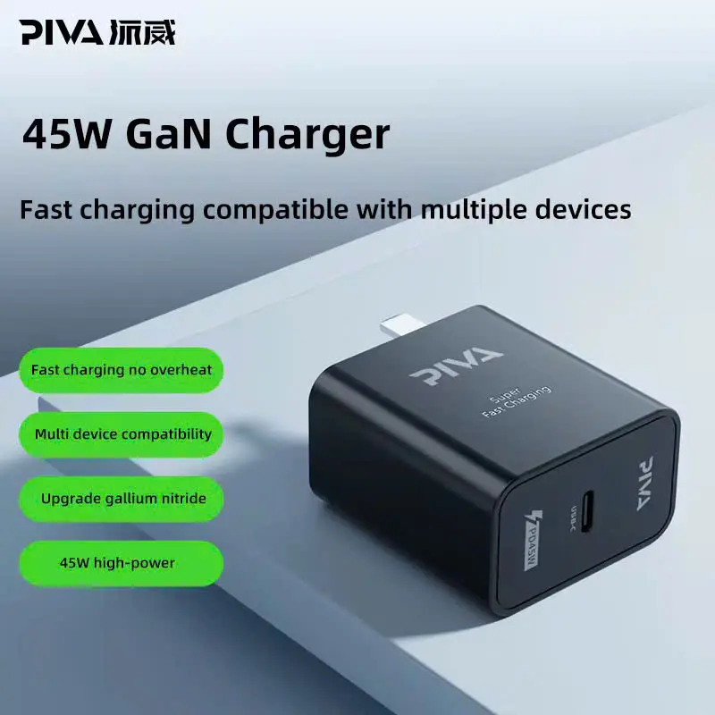 bộ sạc siêu nhanh 45w Piva + cáp sạc Piva 100w Type_C Phụ Kiện Usb Phone iphone  17