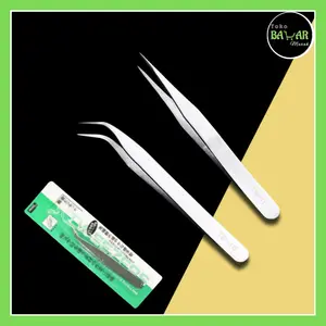 Pinset Stainless Steel / Pinset Lurus / Pinset Bengkok Siku / Pinset Benang Stainless / Pinset Multifungsi