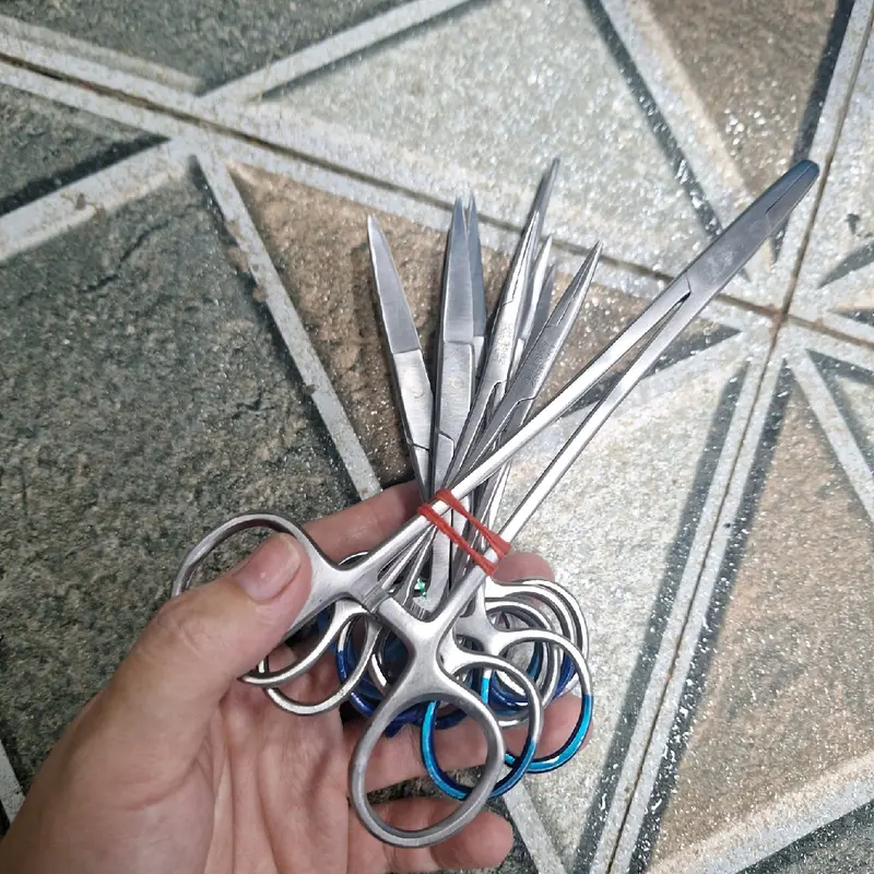 Bộ 10 cây kéo nhíp -găp-cắt- làm bằng inox  Thích hợp cho anh em sữa chữa điện tử 1